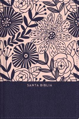 Biblia Compacta Letra Grande RVR60 (10) td azul floral c/indice