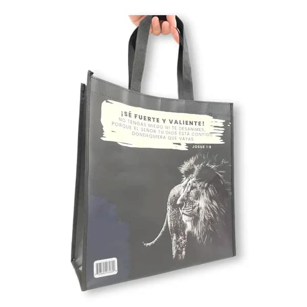 Bolsa Tote bag grande a todo color. Sé fuerte y valiente